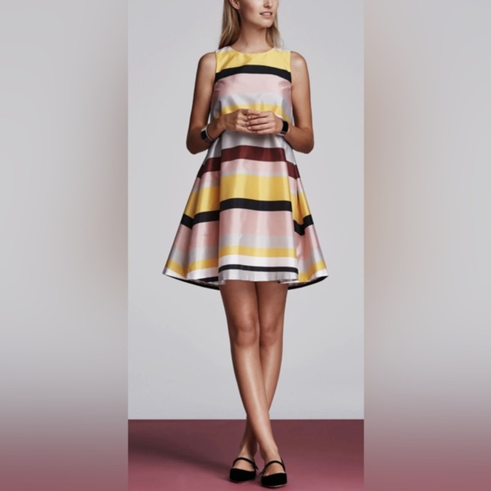 Lisa Perry for Barney’s New York Sophisticated A-Line Striped Mini Dress -‎ 0